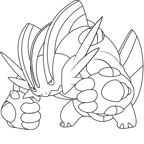 Mega Swampert Pokemon Coloring Page